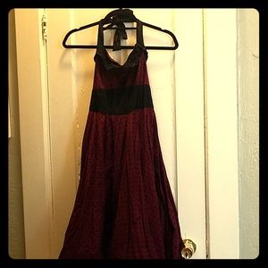 Hell Bunny Red Polka Dot Swing Dress